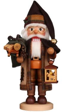 0-778 - Christian Ulbricht Nutcracker - Natural Woodsy Santa With Lantern - 15\H x 7.5\W x 7.25\D