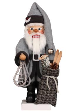 0-860 - Christian Ulbricht Premium Nutcracker - Grey Mountain Santa - 18\H x 7.5\W x 6.5\D