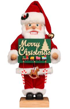 0-871 - Christian Ulbricht Premium Nutcracker - Merry Christmas Santa - 19.3\H x 8.5\W x 6.3\D