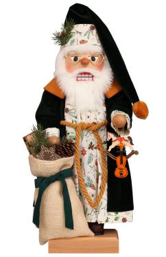0-885 - Christian Ulbricht Nutcracker - Santa in a Green Robe - 19.3\H x 8.5\W x 7.1\D