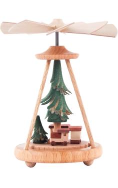 074-173 - Dregeno Mini Pyramid - Train and Large Tree - 3.75\H x 3.25\W x 3.25\D