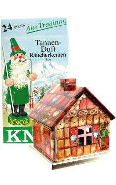 Knox Metal Incense House - Gingerbread motif                                                                                                                                                            