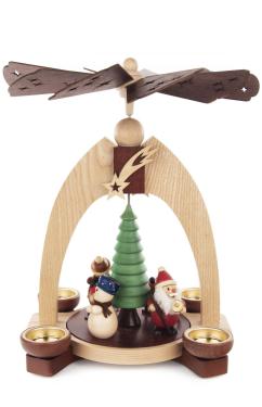 085-940-6 - Dregeno Pyramid - Santa Claus and Snowman  - 15.35\H x 12.2\W x 12.2\D