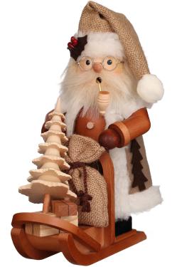 1-170 - Christian Ulbricht Incense Burner - Santa on Sleigh (Natural) - 10\H x 5.5\W x 8.25\D