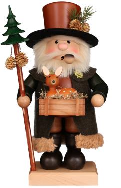 1-204 - Christian Ulbricht Smoker - Woodsman With Deer (Natural) - 14.5\H x 8.25\W x 7.5\D