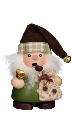 1-688 - Christian Ulbricht Smoker - Rolly Polly Santa in Green - 4.1\H x 2.6\W x 2.8\D
