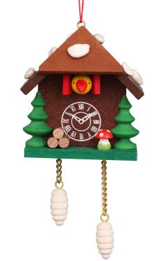 10-0027 - Christian Ulbricht Ornament - Cuckoo Clock - 2.5\H x 1\W x 2.75\D