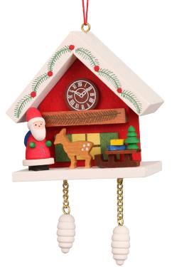 10-0467 - Christian Ulbricht Ornament - Santa with Red Cuckoo - 4\H x 3\W x 1.5\D