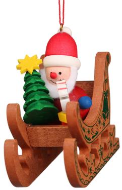 10-0575 - Christian Ulbricht Ornament - Santa Sled - 2.75\H x 1.5\W x 3\D