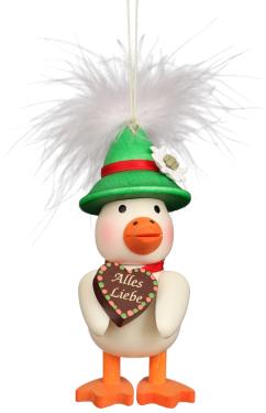 11-0708 - Christian Ulbricht Ornament - Bavarian Ducky - 4\H x 1.5\W x 2\D