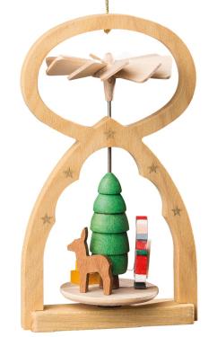 11709 - Richard Glaesser Mini Pyramid Hanging Ornament - Santa - 5\H x 3\W x 2\D