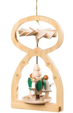11724 - Richard Glaesser Mini Pyramid Hanging Ornament - Angel Choir - 5\H x 3\W x 3\D
