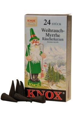 13120 - Knox Large Incense - Myrrh Scent - Box of 24 Pcs - 5\H x 2.5\W x .75\D