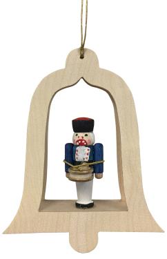 13439 - Richard Glaesser Ornaments - Drummer in Bell - 3.25\H x 2.5\W x 1\D