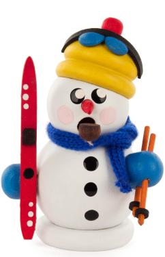 136-172 - Dregeno Incense Burner - Snowman Skier - 3.25\H x 2.25\W x 2\D