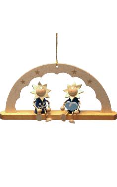 13612 - Richard Glaesser Ornament - Arch with Moonmen - 2\H x 4.5\W x .5\D