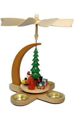 15873 - Richard Glaesser Pyramid - Santa With Train - 11\H x 8\W x 8\D