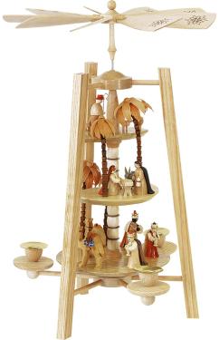 15918 - Richard Glaesser Pyramid - 3 tiers - Nativity - 16\H x 9\W x 10.75\D