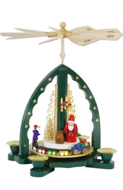 16027 - Richard Glaesser Pyramid - Santa and Toys - 10.5\H x 9\W x 9\D