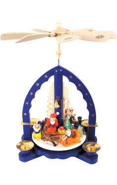 16028 - Richard Glaesser Pyramid - St. Nick, Children and Toys - 10.75\H x 9.25\W x 9.25\'