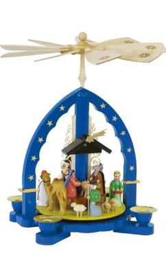 1603 - Richard Glaesser Pyramid - Nativity Scene - 10.5\H x 9.25\W x 9.25\