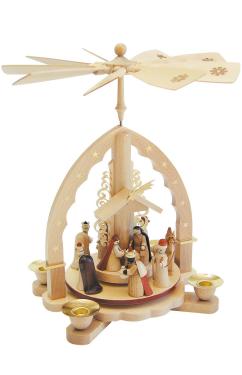 16032 - Richard Glaesser Pyramid - Nativity Scene - 11\H x 7\W x 6\D