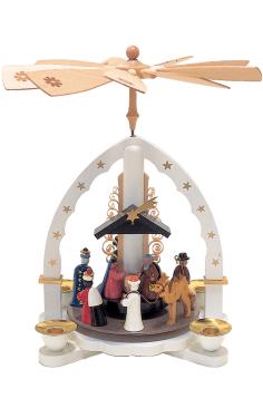 1604 - Richard Glaesser Pyramid - Nativity Scene - 10.5\H x 9\W x 9\D