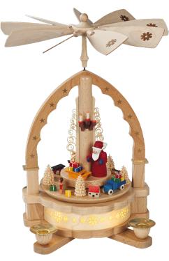 16071 - Richard Glaesser Pyramid - Santa with Toys - 11\H x 8\W x 7\D
