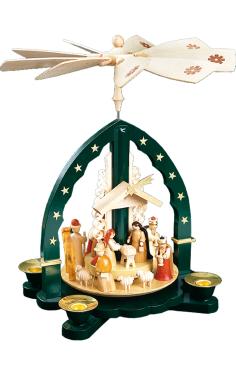 16087 - Richard Glaesser Pyramid - Starry Nativity - 11\H x 9\W x 9\D