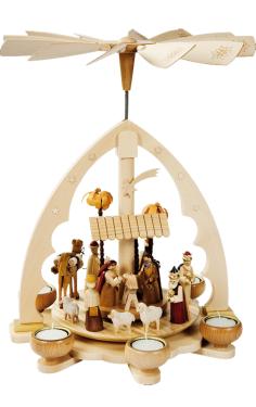 16192 - Richard Glaesser Pyramid - Nativity - 15.75\H x 12\W x 13\D
