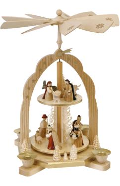 16212 - Richard Glaesser Pyramid - Nativity and Wisemen - 11.75\H x 9.25\W x 9.25\'