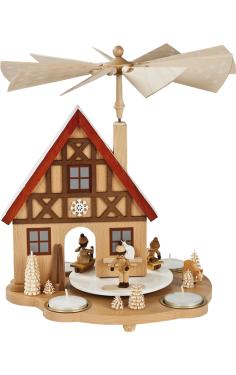 16244 - Richard Glaesser Pyramid - Children Winter Sports - 10.5\H x 10\W x 9.75\D