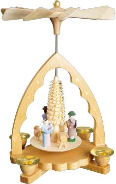 16330 - Richard Glaesser Pyramid - Nativity Scene - 7.5\H x 5.25\W x 5.25\D