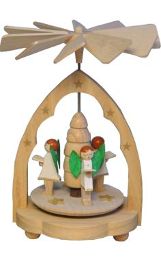 1724 - Richard Glaesser Mini Pyramid - Angel Choir - 4.5\H x 3.5\W x 3.5\D