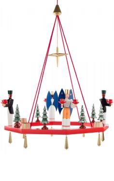 197-003R - Dregeno Chandelier with Angel and Miner - 22.75\H x 13.5\W x 13.5\D