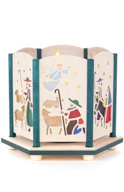 201-162-1 - Dregeno Luminary - Nativity theme - 3.5\H x 3.75\W x 3.75\D