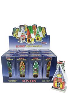 203020 - Knox Metal Incense House - Assorted Houses - Display box of 12 pieces - 10.5\H x 9\W x 6.25\D