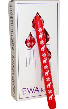 2225R - German Advent Candle - Red - 10\H x .75\W x .75\D