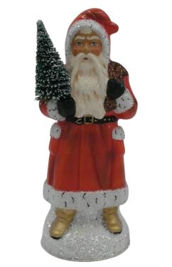 2524 - Schaller Paper Mache Candy Container - Santa - 9.25\H x 3.5\W x 3.5\D