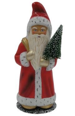 25285 - Schaller Paper Mache Candy Container - Santa - 11.25\H x 4.75\W x 4.75\D