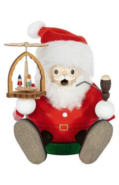 26473  -  Richard Glaesser Smoker - Mini Sitting Santa with Pyramid  -  6\H x \W x \D