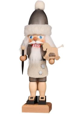 32-216 - Christian Ulbricht Nutcracker - Grey Santa - 11.75\H x 4.5\W x 3.25\D