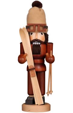 32-316 - Christian Ulbricht Nutcracker - Skier (Natural) - 17\H x 5.5\W x 4.75\D