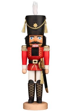 32-578 - Christian Ulbricht Nutcracker - Red and Gold Soldier - 17.3\H x 5.1\W x 4.7\D