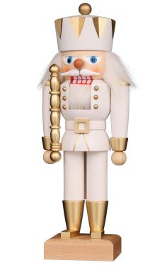 32-670 - Christian Ulbricht Nutcracker - White King - 10.6\H x 3.7\W x 3\D