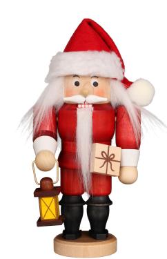 32-721 - Christian Ulbricht Mini Nutcracker - Dark Red Stain Santa - 6.5\H x 3\W x 2.5\D