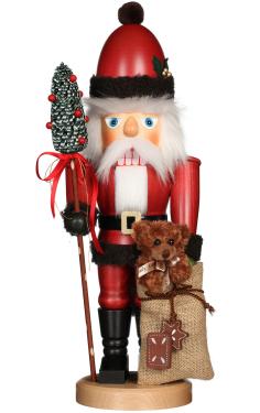32-816 - Christian Ulbricht Nutcracker - Santa with Teddy - 17.75\H x 6.5\W x 5.5\D