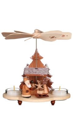 33-212 - Christian Ulbricht Pyramid - Santa and Toys - Natural - 7.5\H x 7\W x 5\D