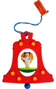 4245 - Graupner Ornament - Bell Angel - 3\H x 2.75\W x .5\D