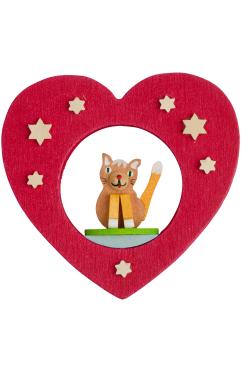 4262 - Graupner Ornament - Cat \ Heart - 3\H x 3\W x .5\D